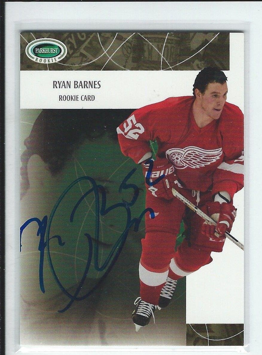 Ryan Barnes Signed 2003 04 Parkhurst Rookie Card 94 Hockey
