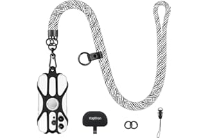 Kaptron Universal Cell Phone Lanyard: Adjustable Crossbody Cell Phone Strap with Silicone Phone Holder and Phone Tethers
