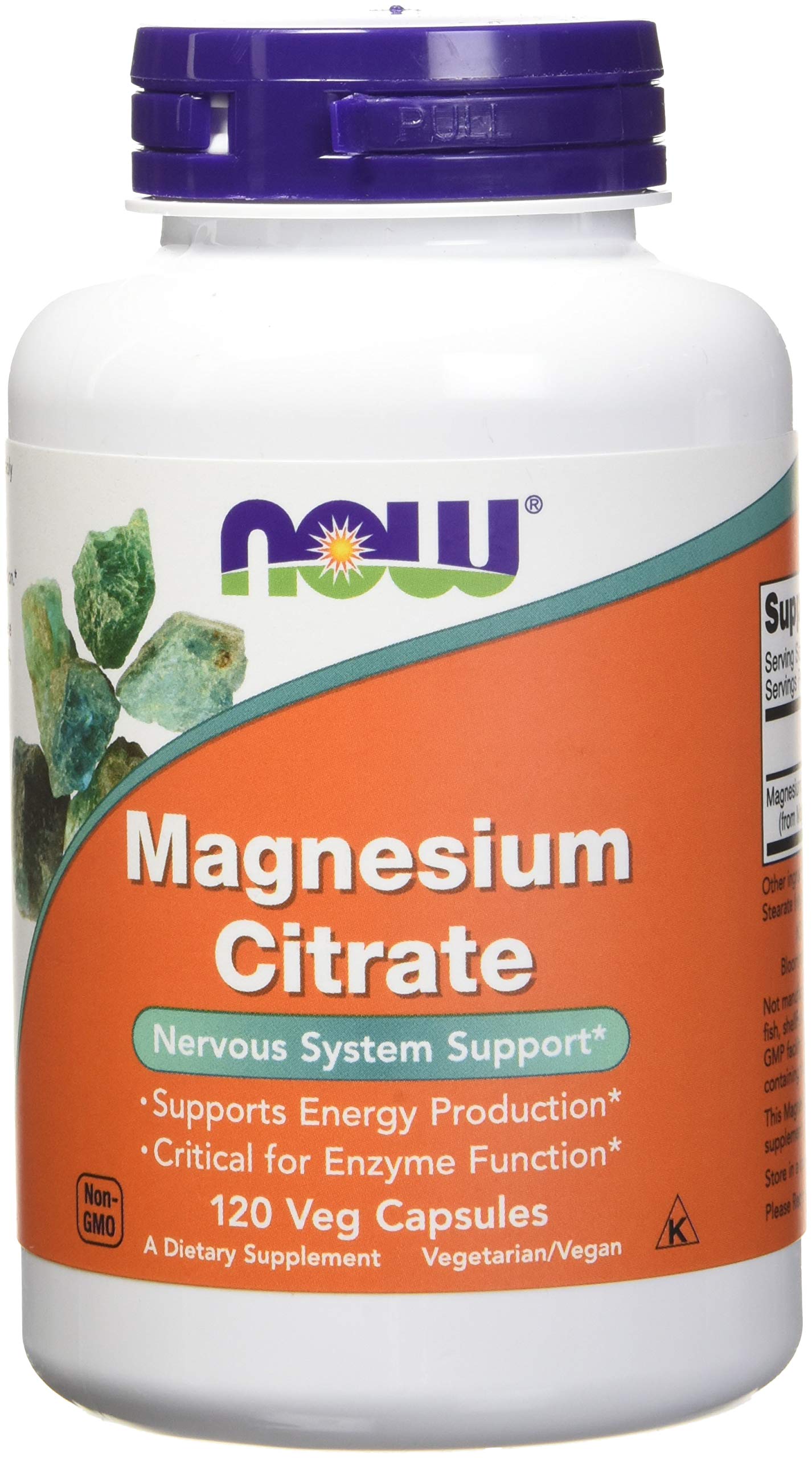 NOW Magnesium Citrate 400 Milligram 120 Veg Capsules, 2 Pack Buy