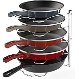 SimpleHouseware Kitchen Cabinet Pantry Pan and Pot Lid Organizer Rack Holder, Chrome