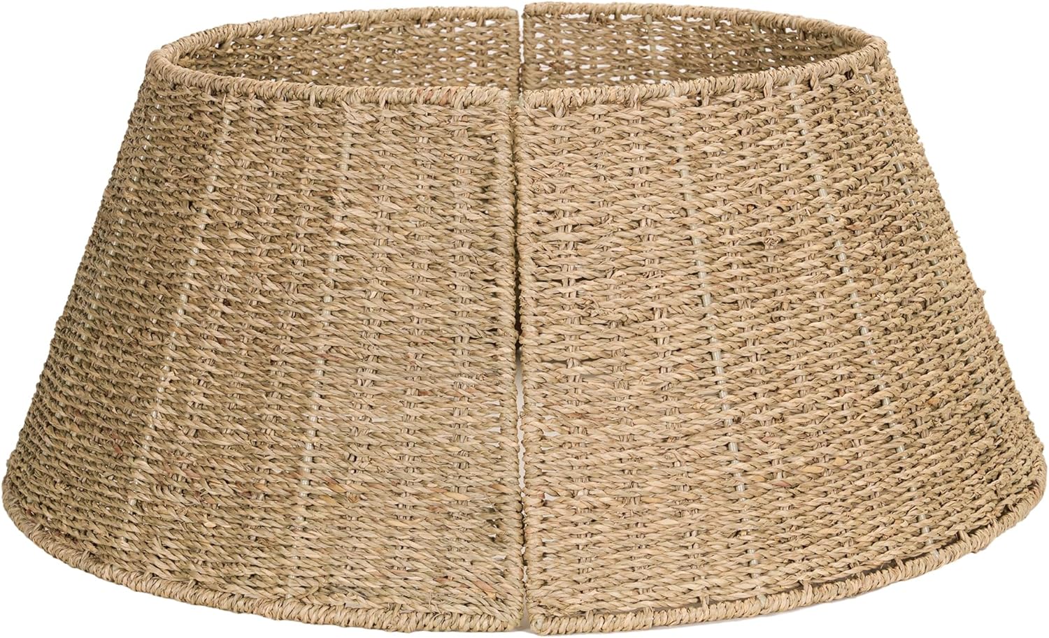 Tree Stands - StorageWorks Farmhouse Christmas Tree Collar, Handwoven Christmas Tree Collars for Artificial Trees, Foldable Base Cover for Christmas Tree, Seagrass Wicker Christmas Tree Collar, Medium