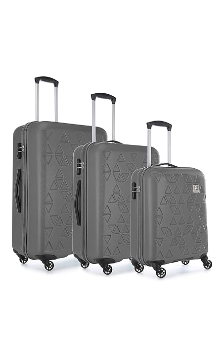 Cabin Antler Suitcase Prism 4 Wheel Spinner Charcoal 55cm 34l Home