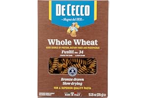 De Cecco Pasta Fusilli Whole Wheat Pasta, 13.25 oz