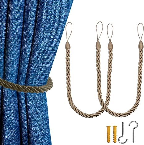 juego de 2 cuerdas para cortinas