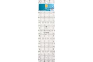 EZ Quilting Acrylic Quilting Ruler and Template for Precise Measurements, 6.5" W x 24" L, Clear