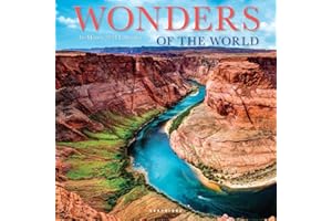 Graphique 2024 Wonders of the World Wall Calendar | 12” x 12” | Thick Paper | Home & Office Organizer | Large Monthly Grid | 3 Languages & Marked Holidays | 4 Month Preview Page for 2025