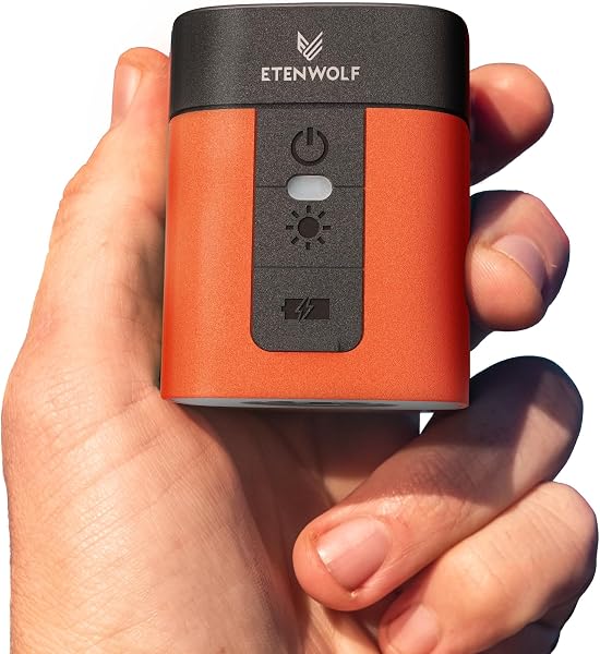 ETENWOLF AIR 3 Air Pump for Inflatables with 2600mAh Battery& Camping Light | Ultra-Fast and Mini Electric Air Pump, Inflate