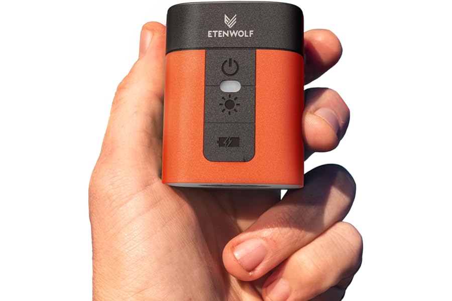 ETENWOLF AIR 3 Air Pump for Inflatables with 2600 mAh Battery & Camping Light, Ultra-Fast and Mini Electric Air Pump, Inflate