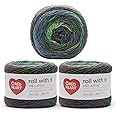 Red Heart Roll with It Melange Curtain Call Yarn - 150g/5.3oz - Acrylic - 4 Medium (Worsted) - 389 Yards - Knitting/Crochet, 3 Pack, Catwalk