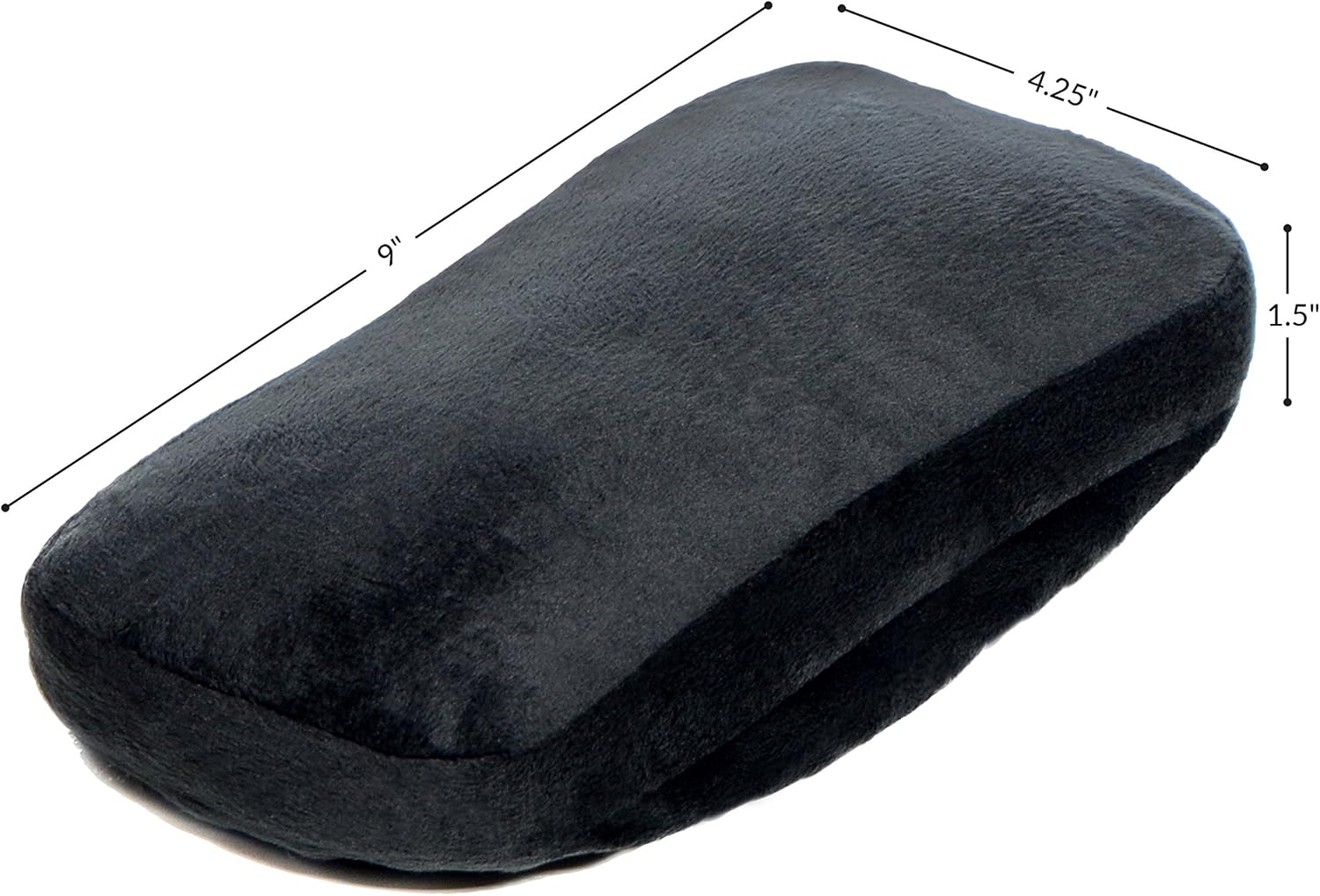 Milliard Ergonomic Office Chair Memory Foam Armrest Pad Comfy Gaming Chair Cushions for Elbow and Forearms with Removable Cover - 2 Pack High Density Foam - Black (9 x 4.25 x 1.50 in.): Furniture & Decor