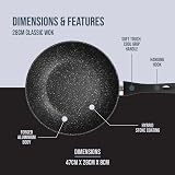 Blackmoor Classic 28cm Non-Stick Induction Wok Black Marble Effect view 3