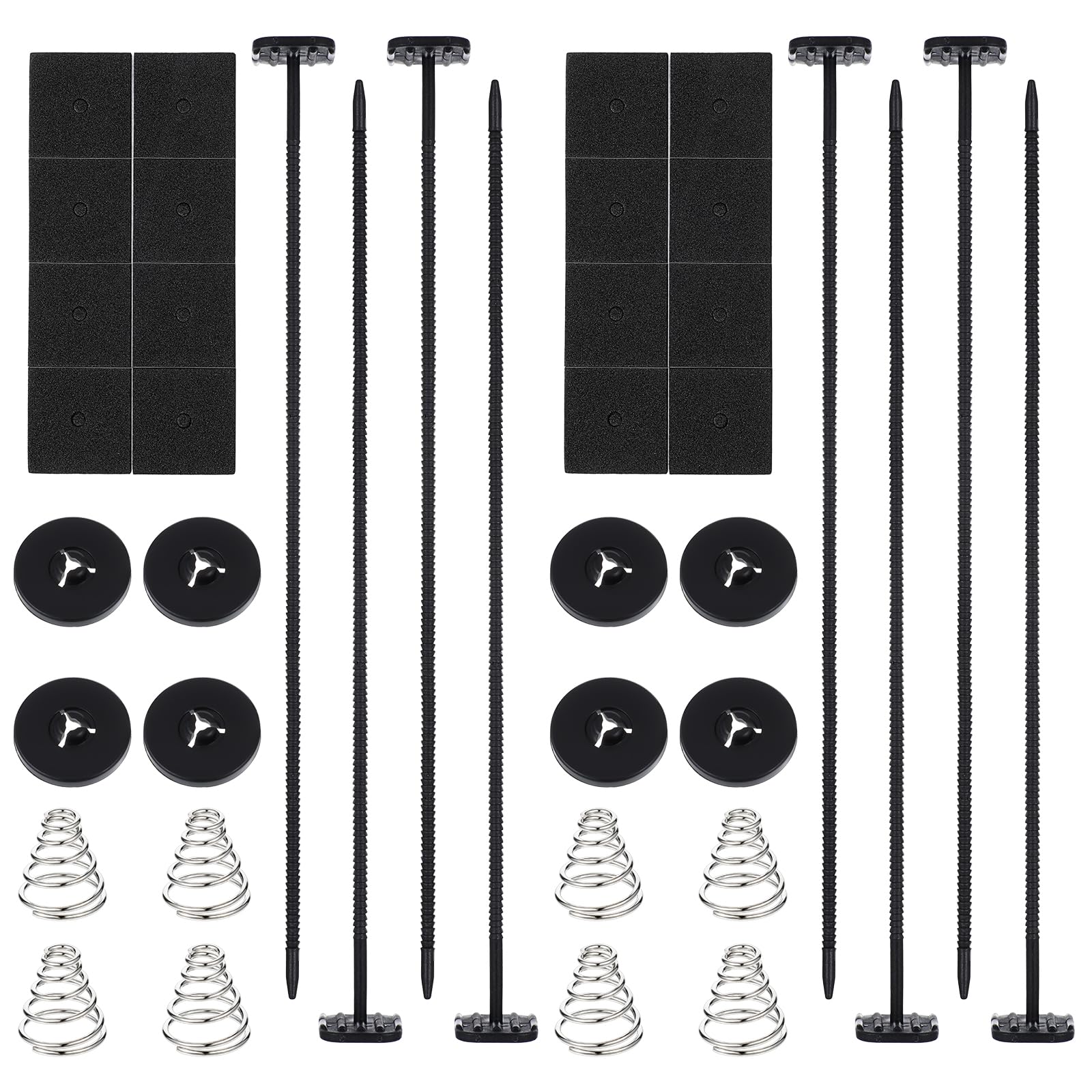 Photo 1 of 2 Sets Automotive Fan Mounting Kit Radiator Fan Zip Ties Electric Transmission Cooler Mounting Kit Car Radiator Cooling Fans Mount for Universal Car Vehicle