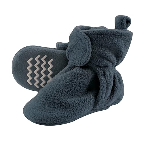 Hudson Baby Unisex-Baby Cozy Fleece Booties Slipper Sock, Coronet Blue, 18-24 Months