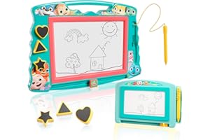 Lollipop Cocomelon Double Sketcher: Magnetic Drawing Board for Toddlers 3+, Learning Toy with Magnetic Pen and Shapes- Cocomelon Toy for Boys and Girls