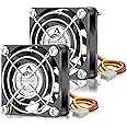GDSTIME 60mm x 15mm Fan 3 Pin, 12V Brushless DC Cooling Fan 60x60x15mm for PC Cases, CPU Coolers, and Radiators (2 Pack)