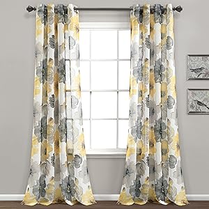 Lush Decor Leah Sheer Window Curtain Panel Pair, 84