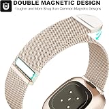 Higgs Strap for Versa 3/4 Sense 2 Rose Gold Mesh Magnetic Band view 4