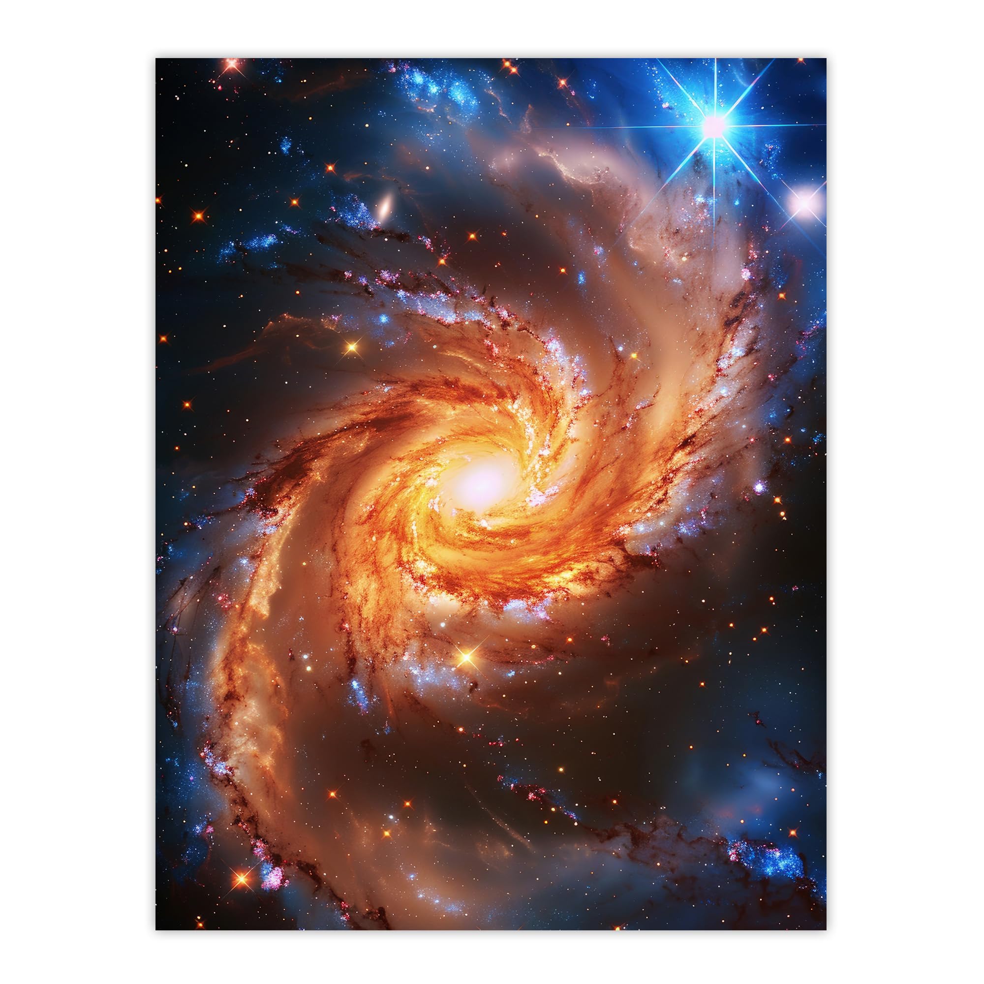 Artery8 Spiral Galaxy Dust Cloud Stars Space Universe For Living Room Extra Large XL Wall Art Poster Print
