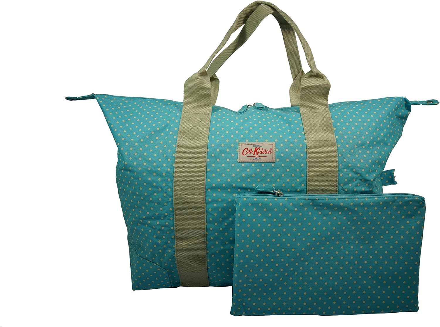 Cath Kidston New Foldaway Holiday Weekend Travel Bag Mini Dot Turquoise