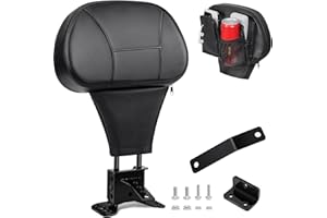 PBYMT Rider Driver Backrest, Adjustable Rider Backrest, Black Driver Backrest Fit for Harley Davidson Touring Electra Glide Road Glide Road King Street Glide 1997-2024
