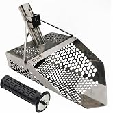 CooB Upgraded Beach Sand Scoop Metal Detector Tool Pro Series Shark 710 | Stainless Steel 1.5mm. Mixed Hexahedron 7-10mm Holes. Light and Strong Metal Detecting Hunting Tool. Powered by CooB