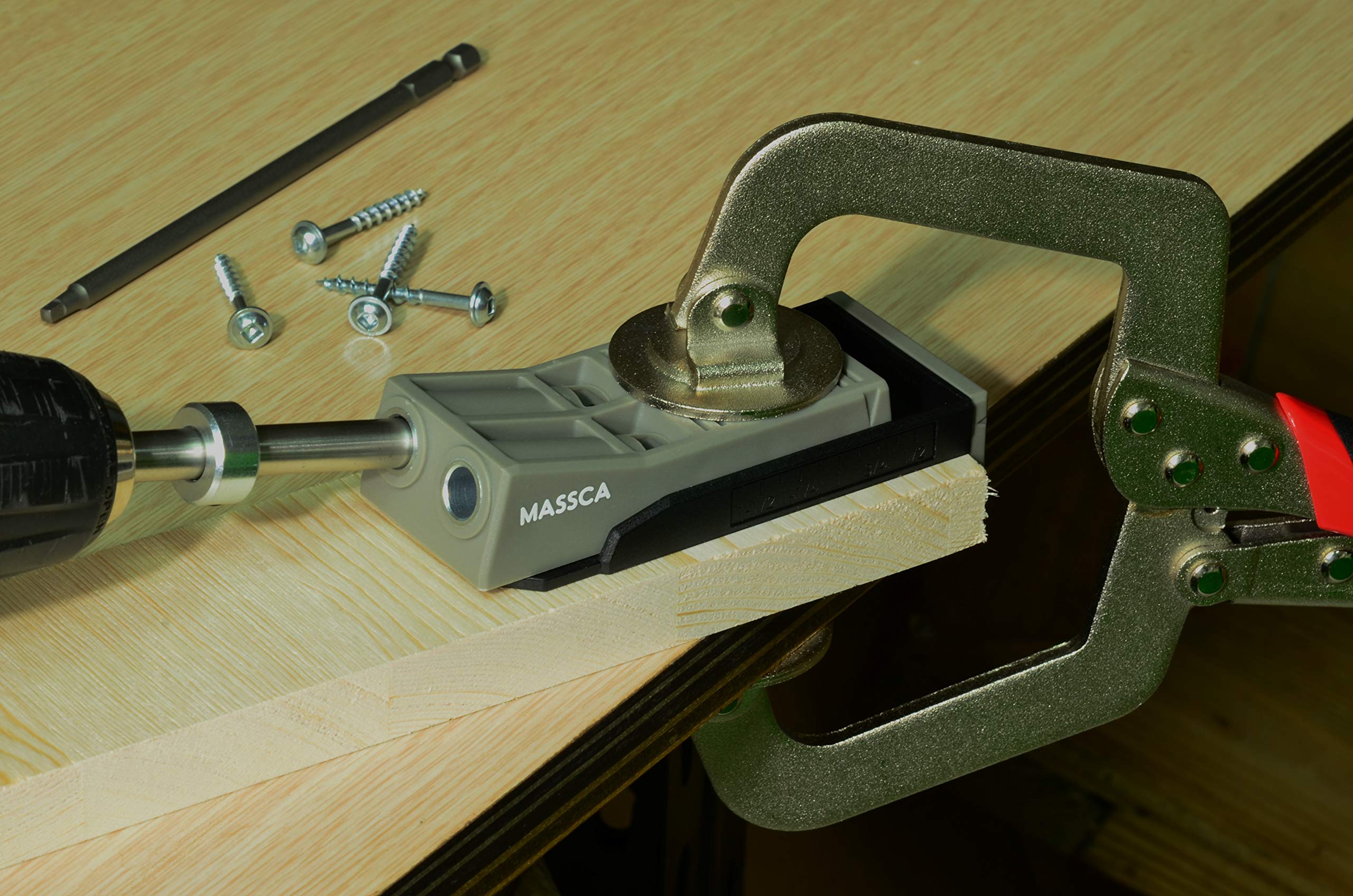 Massca Pocket Hole Jig. Perfect for Joinery Woodworking DIY Carpentry
