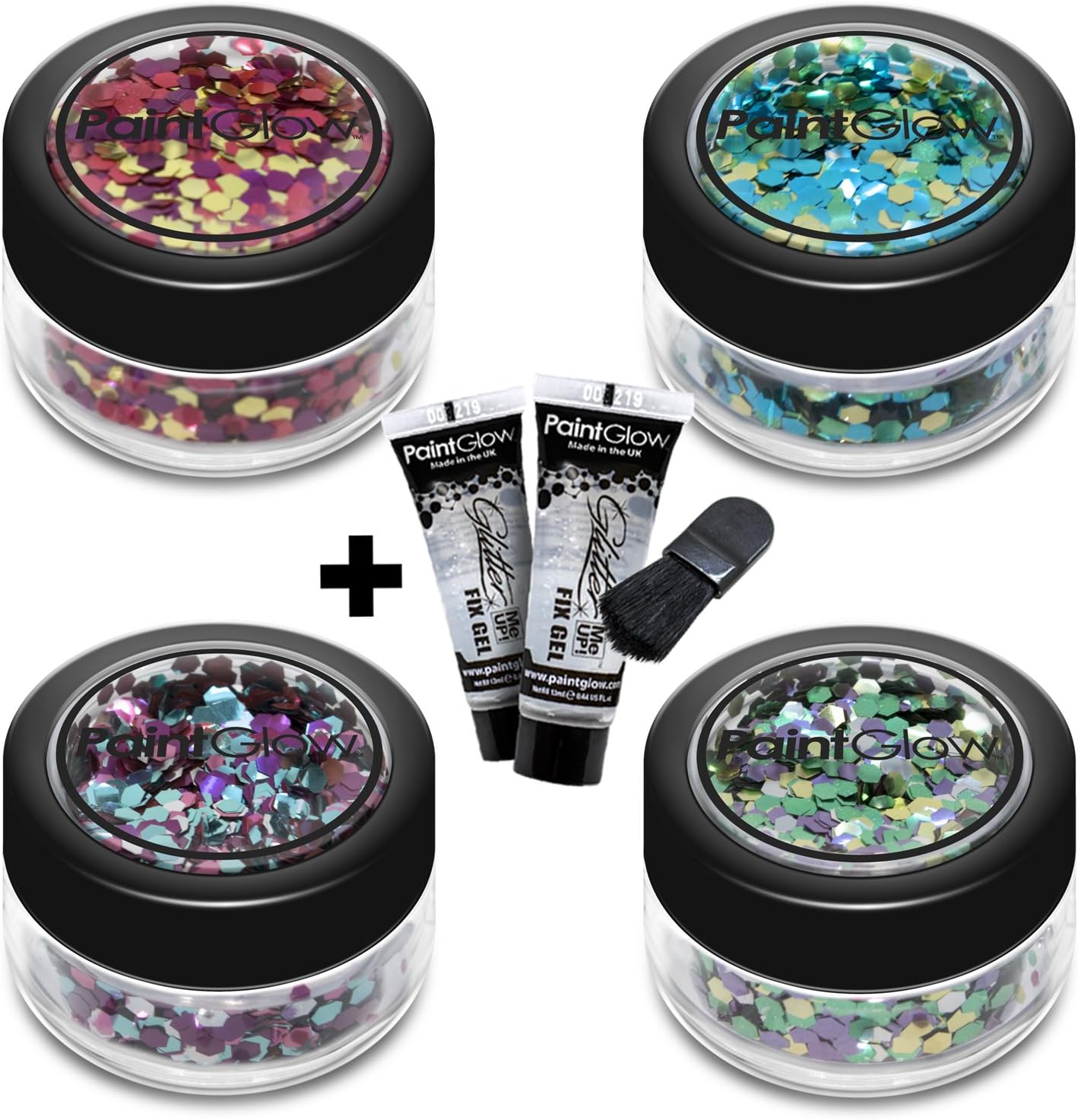 Bio degradable Chunky Glitter from PaintGlow (Vegan) face cosmetic