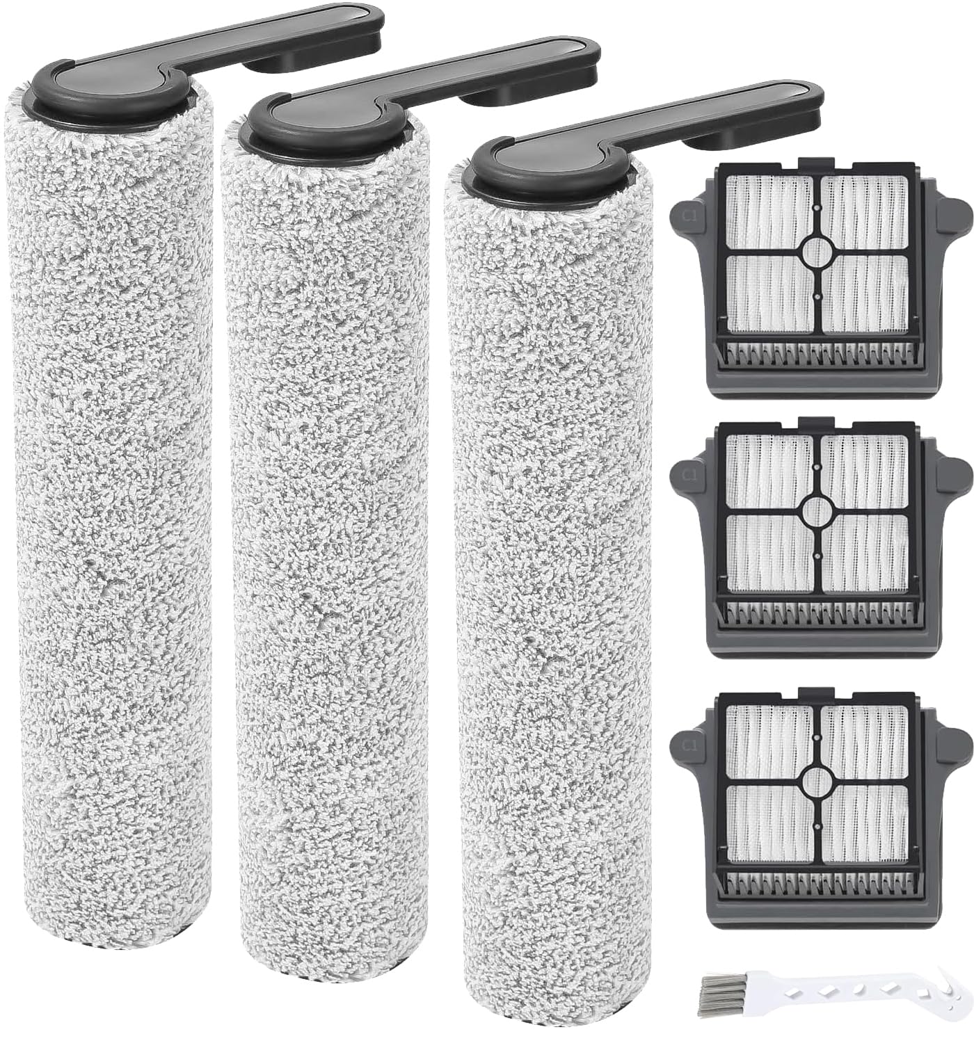 Photo 1 of (7pcs) HEPA Filters & Replacement Parts Kit Brush Rollers Compatible Parts Accessories Kit Only For Tineco Floor ONE S7 Pro Wet Dry Vacuum Cleaner, Replacement Inclue 3 Vacuum Filter, 3 Brush Rollers