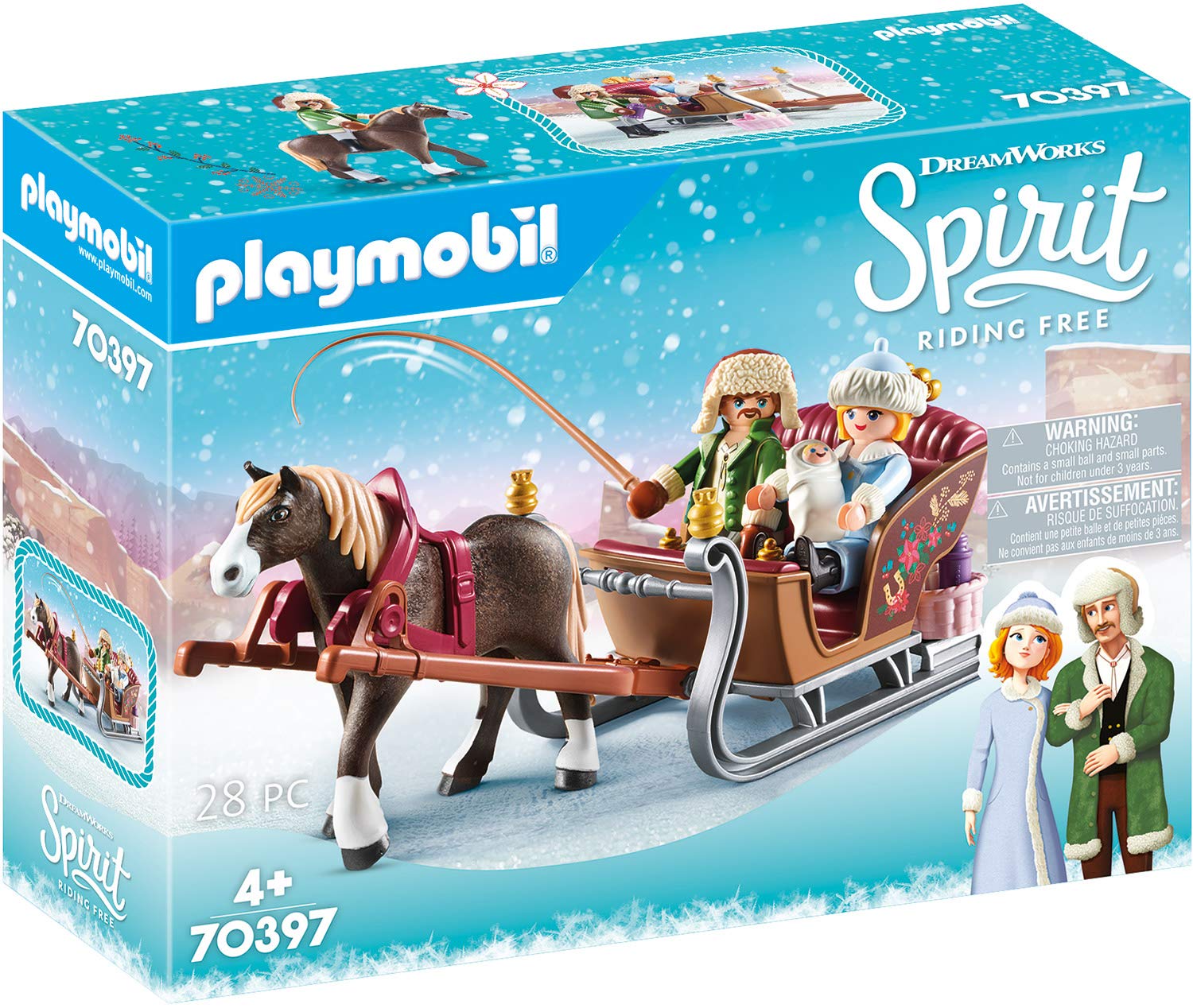 Playmobil 70397 DreamWorks Spirit Winter Sleigh Ride, Fun Imaginative Role-Play, PlaySets Suitable for Children Ages 4+ — image 1