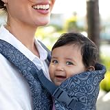 Infantino Flip 4-in-1 Baby Carrier Floral Navy Ergonomic Front Back view 9
