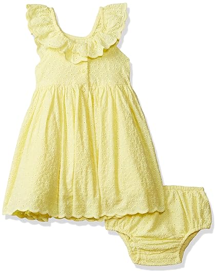 Baby Girls Cotton Clothing Set (SF004-1_Yellow_Newborn (Upto 4.5 KG))