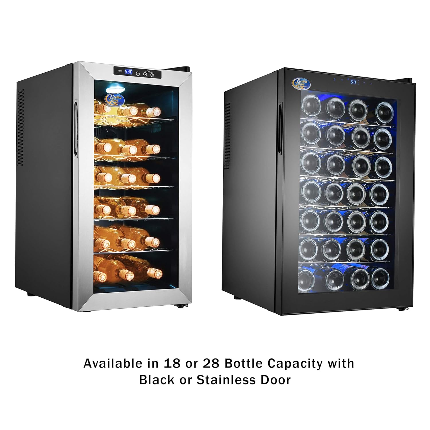 Electro Boss Nevera termoeléctrica para 28 botellas de vino, color ...