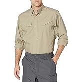 TRU-SPEC Men's Lightweight 24-7 Long Sleeve Field Shirt, Khaki, Large Long