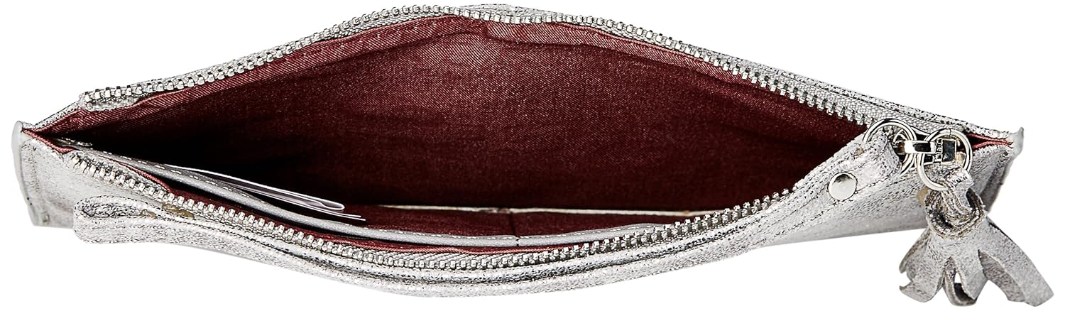 caprese lisa women's clutch (silver and grey)