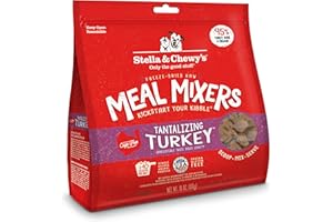 Stella & Chewy's Freeze Dried Raw Tantalizing Turkey Meal Mixer – Dog Food Topper for Small & Large Breeds – Grain Free, Protein Rich Recipe – 18 oz Bag