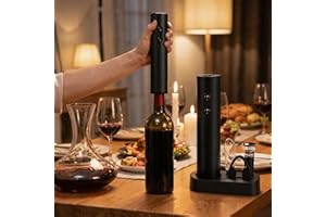Electric Wine Opener Set Efficient Wine Bottle Opener Set with Stand Foil Cutter Wine Pourer Vacuum Stopper Practical Wine Co