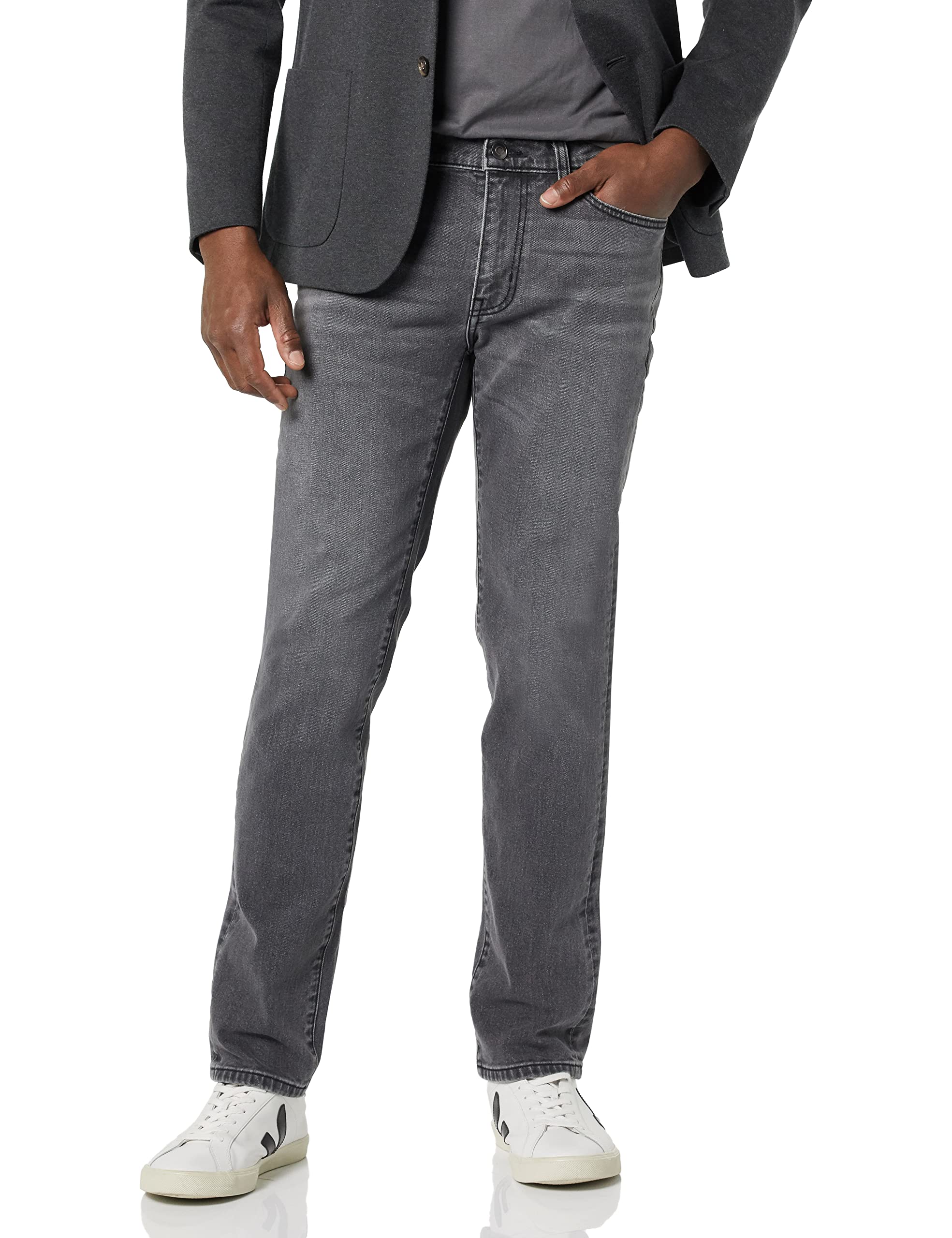 Photo 1 of Amazon Essentials Men's Slim-Fit Jeans, Washed Grey, 35W x 30L