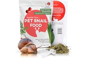SNOUT AND SHELL Snout & Shell Vegetable Flavored Pet Land Snail Food - Tasty High-Protein, Calcium Blend for Snails, Easy Addition to Your Garden Snails Terrarium or Snail Habitat