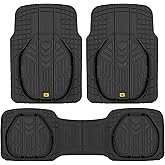 Cat Car Floor Mats for Trucks, Cars - Reservoir Deep Dish All-Weather Car Mats, Waterproof Automotive Floor Liners for Cars Trucks SUV, Universal Car Accessories, Black