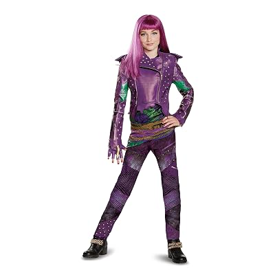Disguise Mal Prestige Descendants 2 Costume, Purple, Medium (7-8)