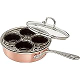 4 Cup Stainless Steel Tri-Ply Professional Egg Poacher W/Nonstick Egg Cups for Perfectly Poached Eggs Brunch and Breakfast