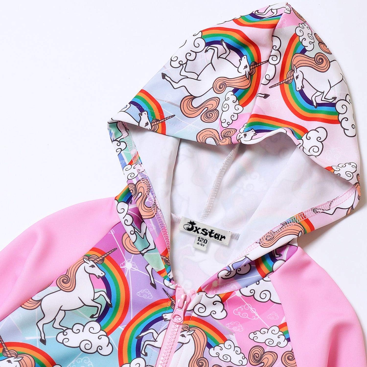 Jxstar Girls Raglan Hoodie Zip Up Jacket Unicorn Cat Sweatshirt with Pockets: Clothing