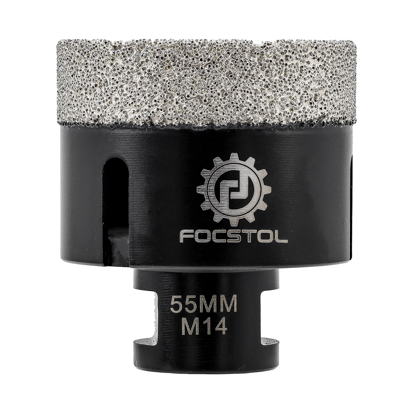 FOCSTOL Diamond Core Drill Bit - 55mm Diamond Hole Saw for Porcelain Ceramic Tile Marble Granite Quartz M14 Thread — image 1