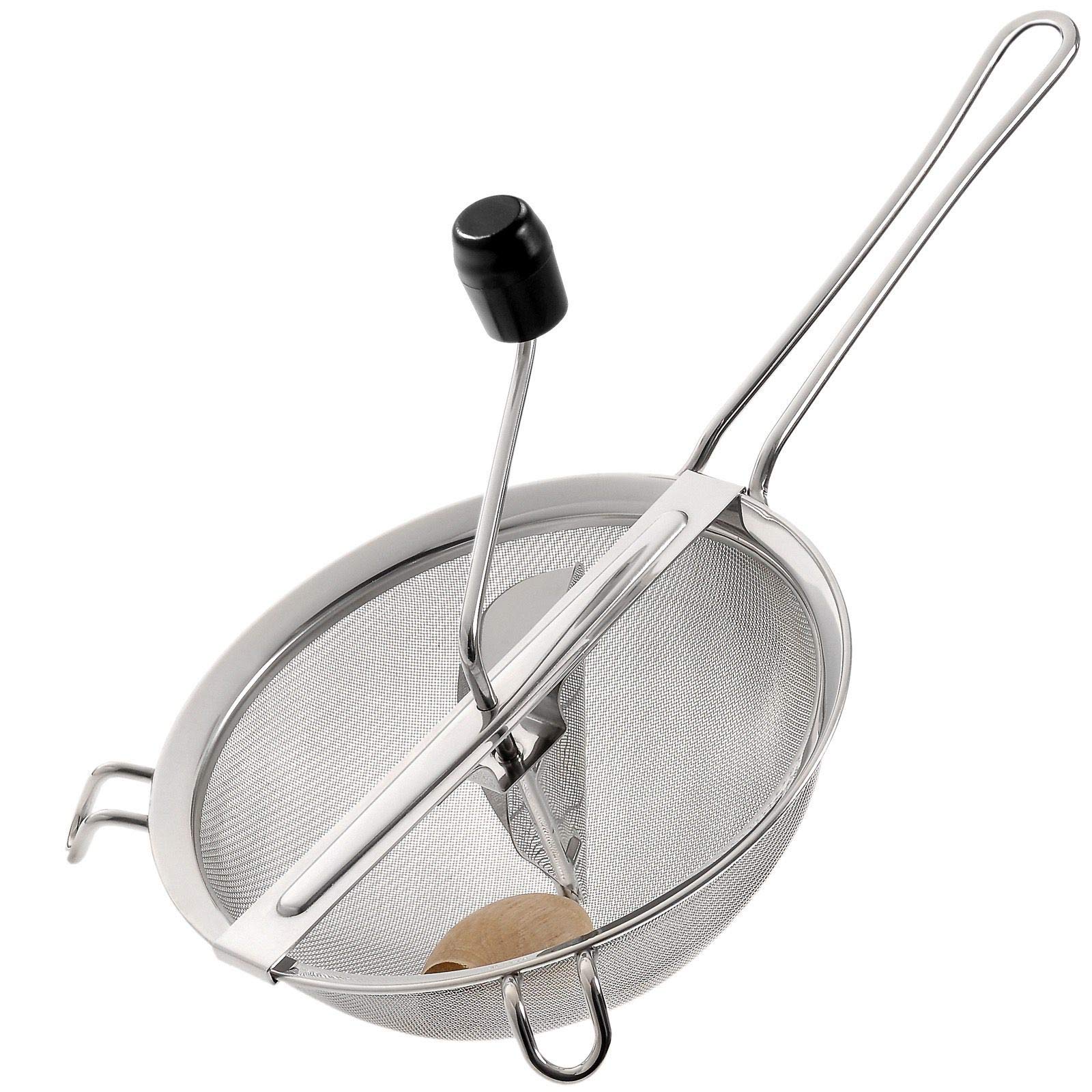 Westmark Strainer/Puree Sieve, Diameter: 20 cm, Stainless Steel/Wood, Freches Früchtchen, Silver/Black, 11982260