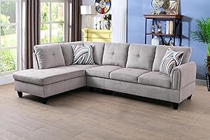 FUOROLA Manten L Shape Sectional Sofa for Living Room, Apartment, Game Room, Guest Room and Office
