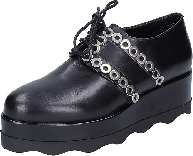 Amazon Albano 古典的な女性の靴 レディース レザー ブラック レースアップ