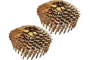 DECOREX HARDWARE Coil Roofing Nails 1-1/4" x 0.120, Electro Galvanized, 15° Wire Coil Nails – 3600pcs (120 per Coil, 30 Coils) – Fits Most Coil Roofing Nailers – Rust-Resistant Roofing Fasteners – DHCRN-114.120-3600