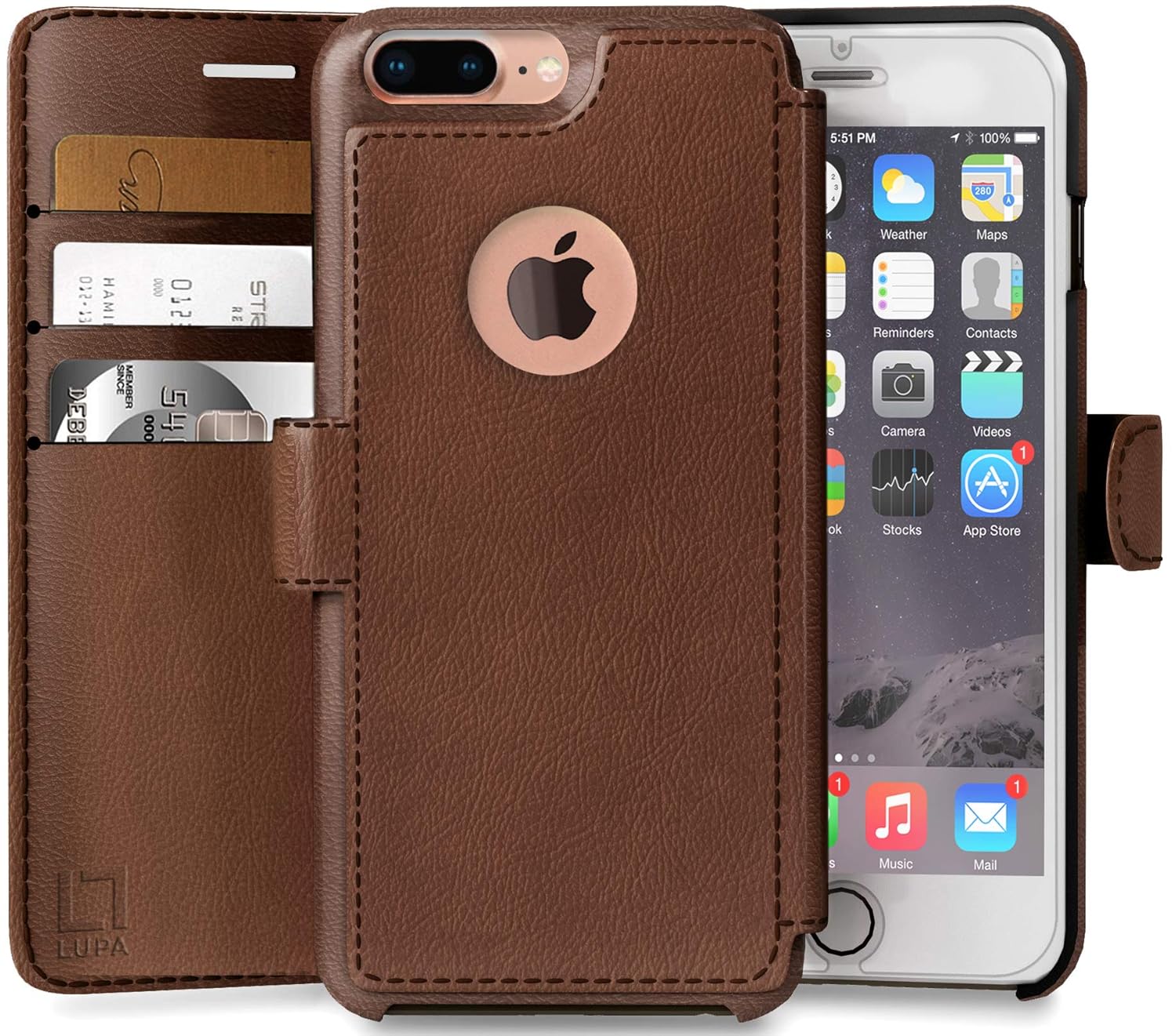Flip Cases Cell Phones Accessories Durable And Slim Faux Leather Lightweight With Classic Design Ultra Strong Magnetic Closure Iphone 8 Plus Wallet Case Rose Gold Apple 8 Plus