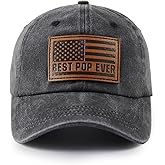 Best Dad Ever American Flag Hat,Adjustable Cotton Embroidered Fathers Day Birthday Gifts for Papa Baseball Cap