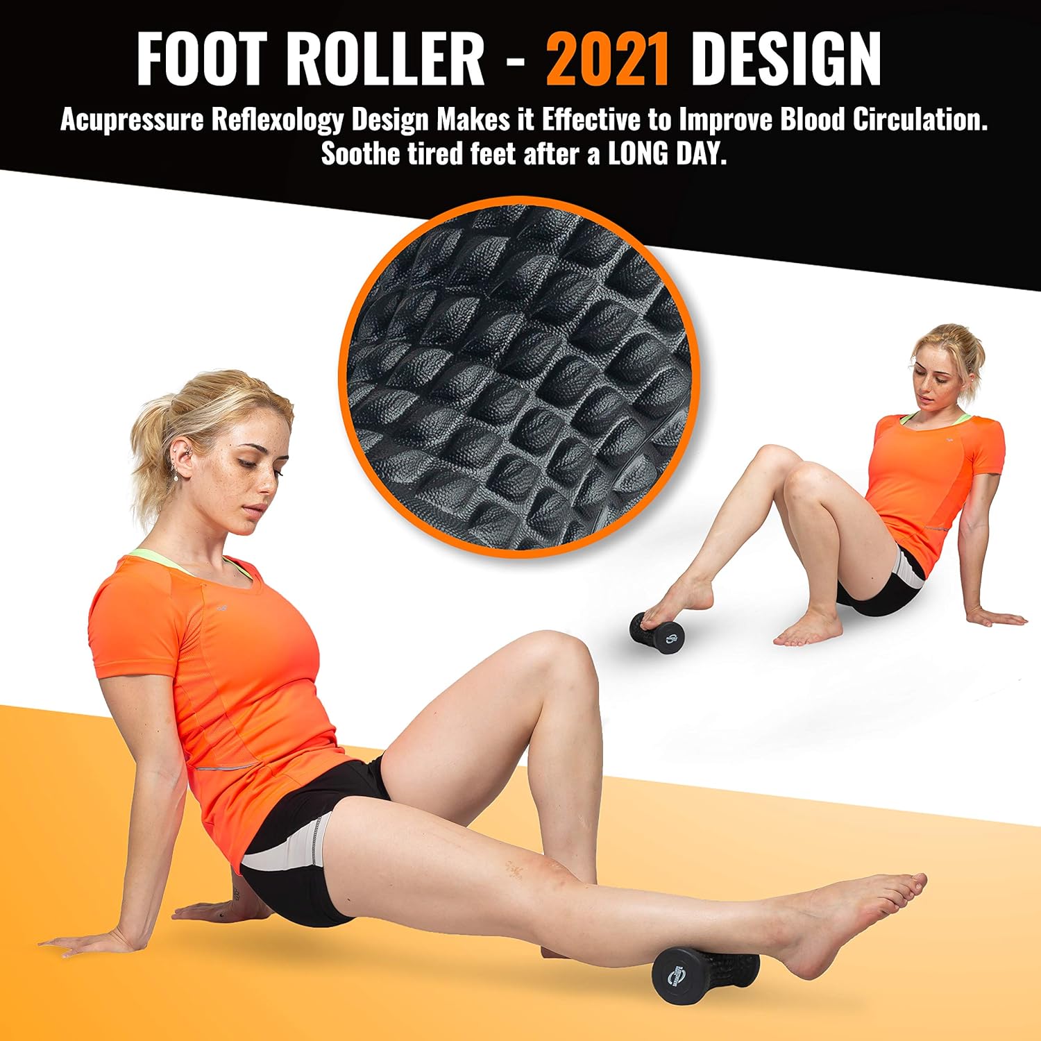 Invincible Fitness Therapy Foot Roller Set, Lacrosse Trigger Point Ball, Double Peanut Lacrosse Massager, Spiky Massage Ball, for Self-Myofascial Release, Deep Tissue, Plantar Fasciitis, Reflexology: Sports & Outdoors